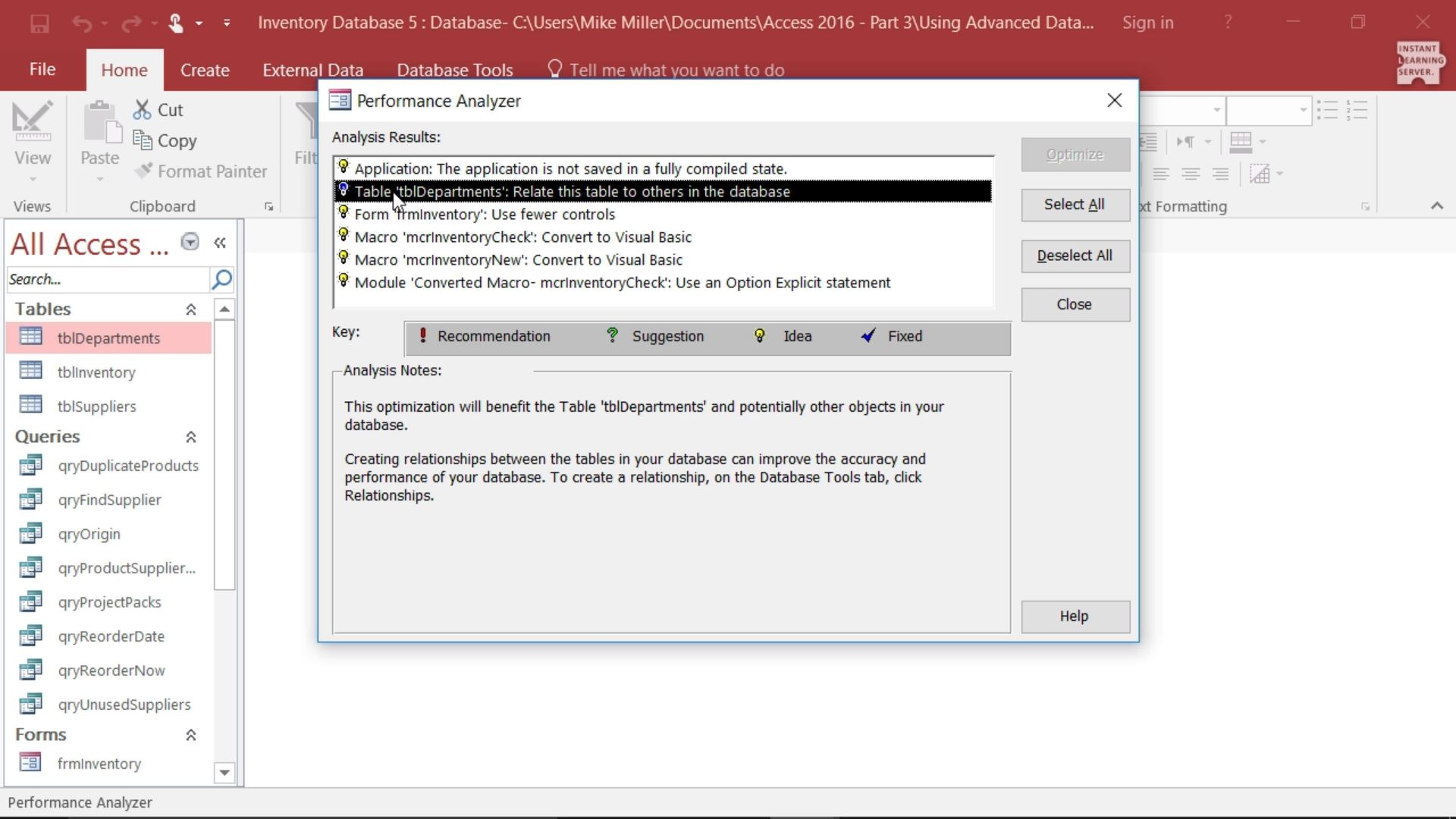How to Compact and Repair a Database Online Office Video