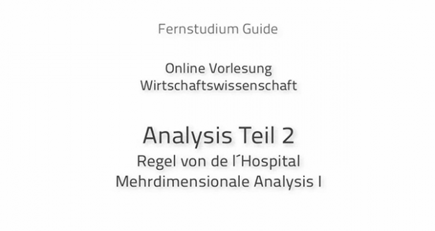 L’Hospital Regel | Online Lernen mit Lecturio