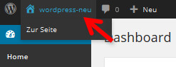 WordPress zur Seite