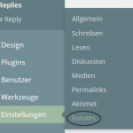 Einstellungen forum