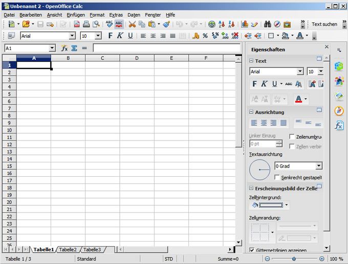 Tabellenkalkulation von Apache OpenOffice