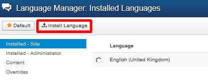 Option „Language Manager“