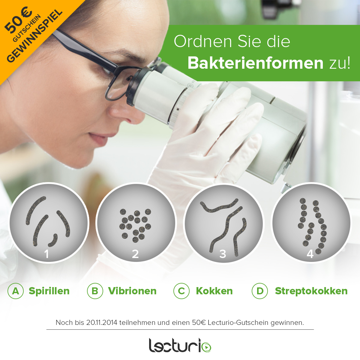 das ist ein quiz zu bakterienformen