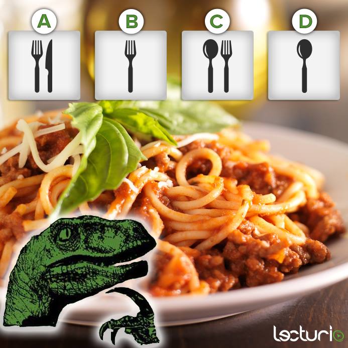 das ist ein quiz zum essen von spaghetti
