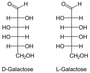 „DL-Galactose“ von NEUROtiker - Eigenes Werk. Lizenziert unter Gemeinfrei über Wikimedia Commons.