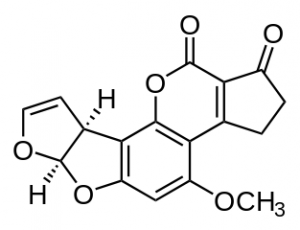chemische Struktur des Aflatoxins