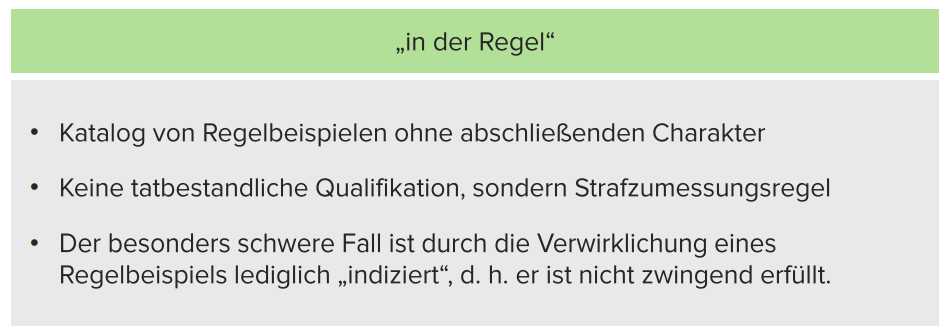 § 243 StGB Regelbeispiele Strafzumessungsregel