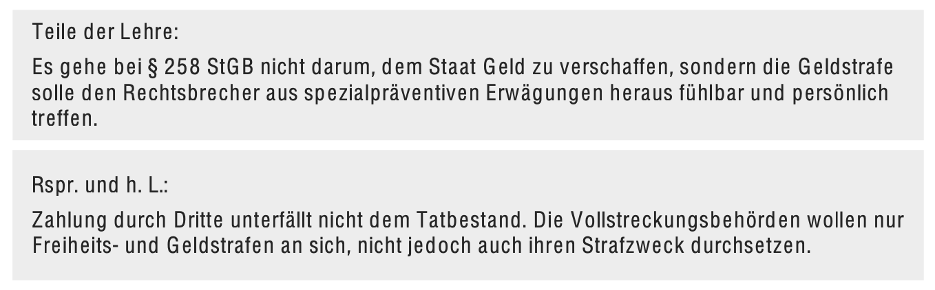 § 258 StGB Strafvereitelung