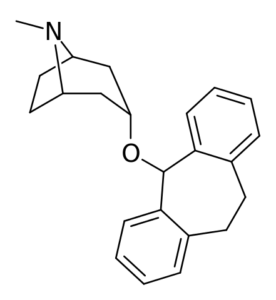 Chemische structuur van benztropine