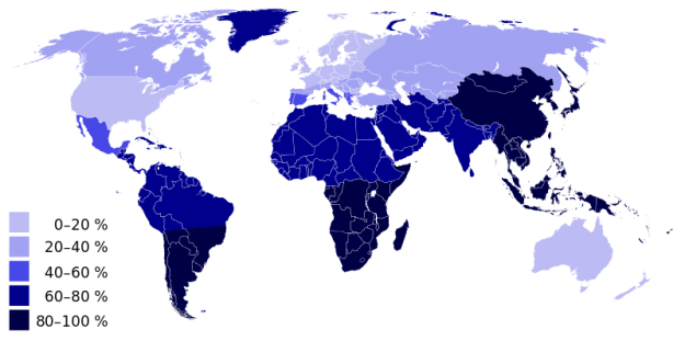 Lactose intolerance in the world Lactose intolerance in the world