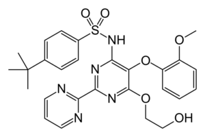 Structural diagram of bosentan