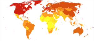 Lung cancer world map