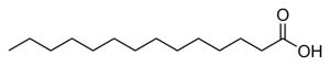 Two-dimensional representation of a saturated fatty acid